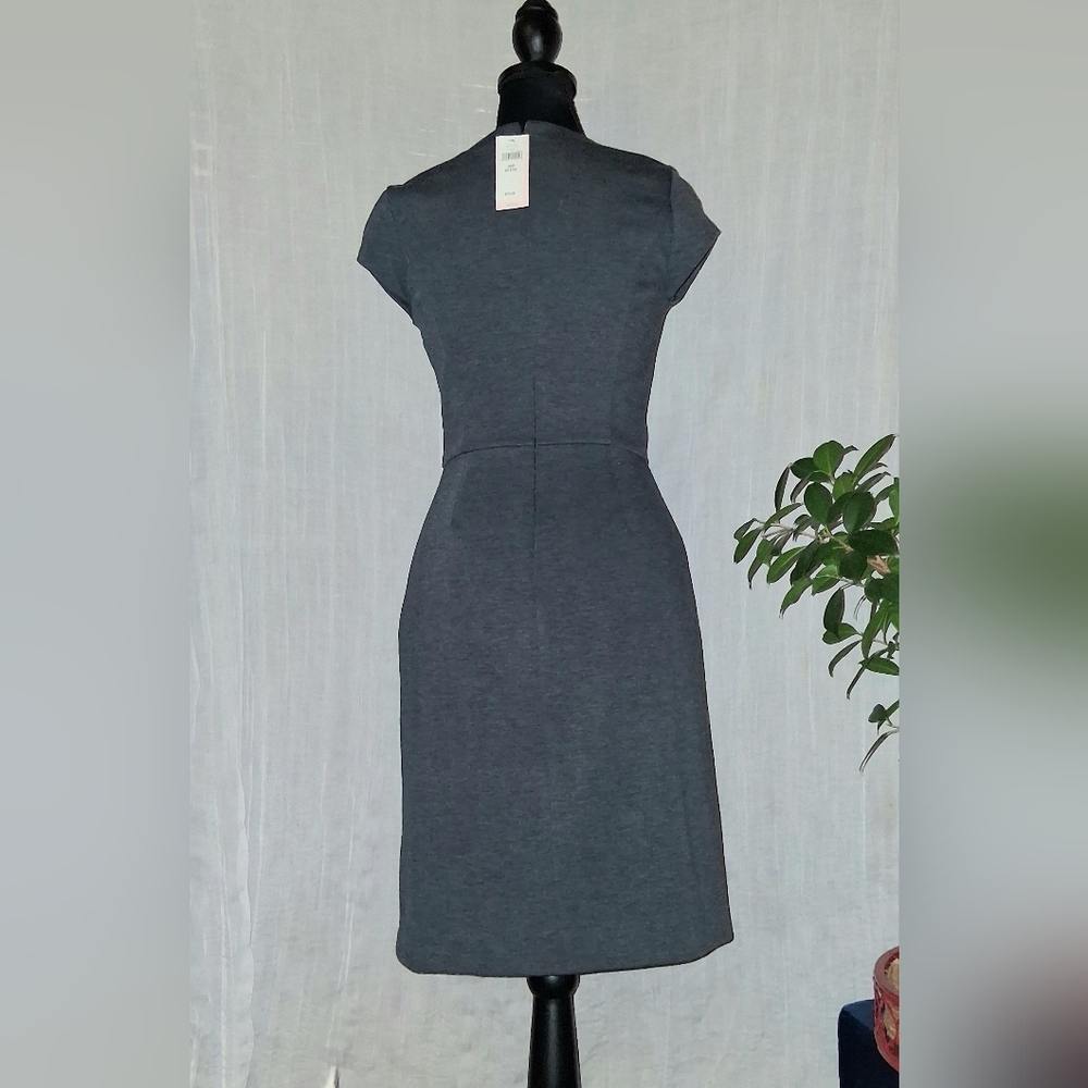 Banana Republic Dark Gray Midi Dress - Picture 3 of 7